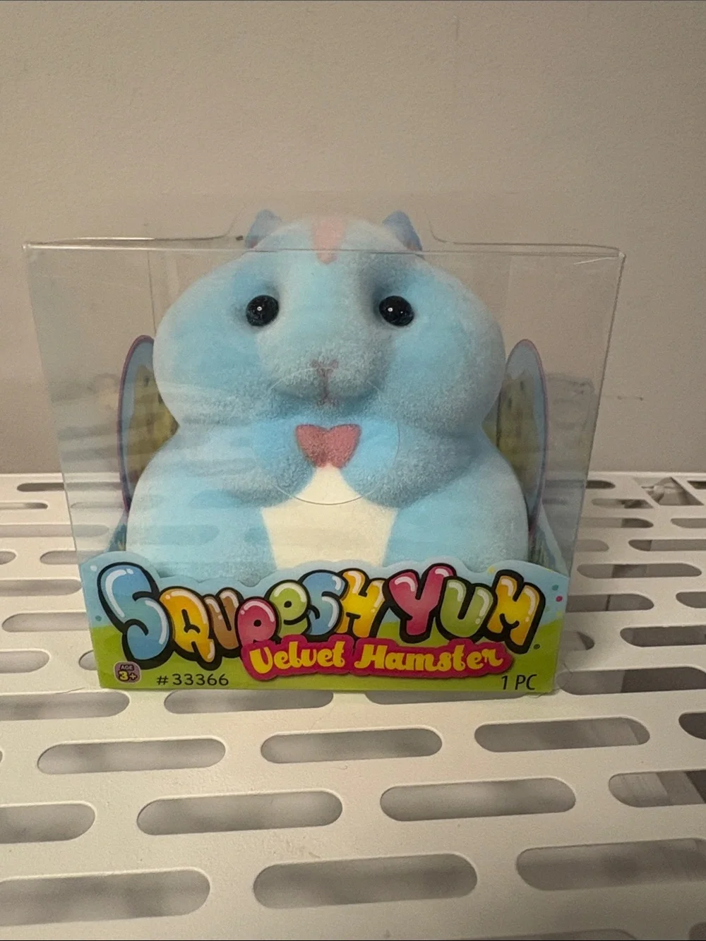 ✨ SqueeshYum VIRAL Velvet Hamster Squishy NWT Blue Slow Rise Sensory Toy 🐹